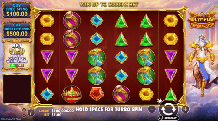 Gates of Olympus Super Scatter Screenshot 