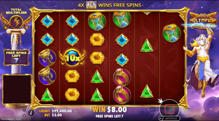 Gates of Olympus Super Scatter Features Screenshot 