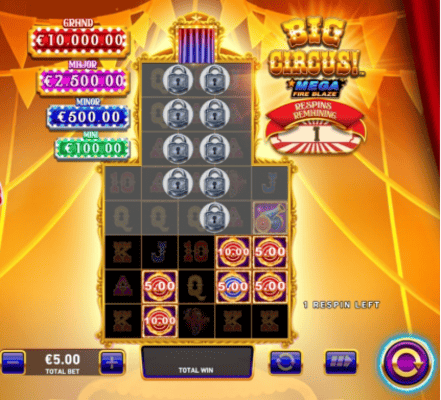 Mega Fire Blaze Big Circus Features Screenshot