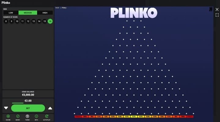 Plinko by Hacksaw Slot Screenshot 