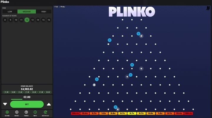 Plinko by Hacksaw Features Screenshot 