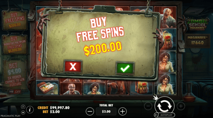 Zombie School Megaways Features Screenshot