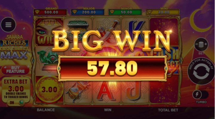 Fonctionnalités de la machine à sous Sahara Riches Cash Collect Max de Playtech