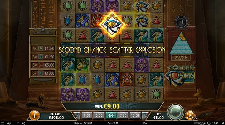 Golden Osiris Second Chance Scatter Explosion