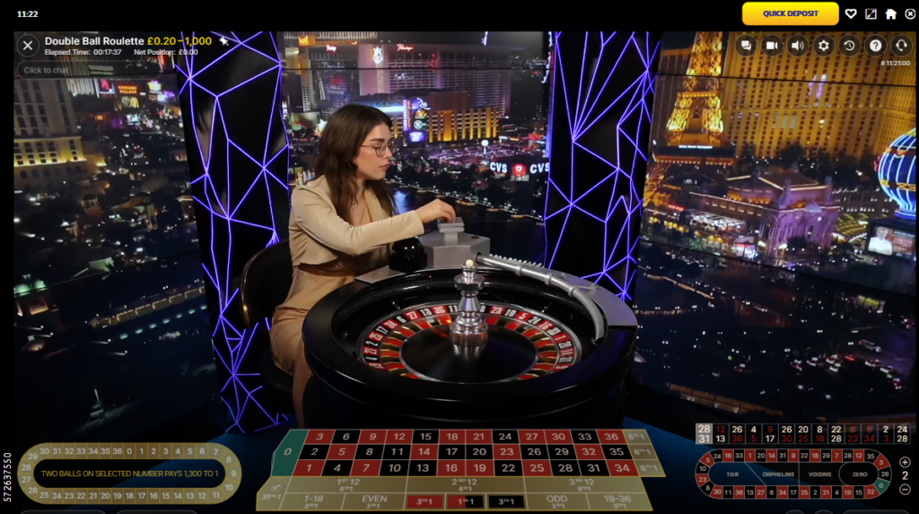 Screenshot 2- double ball roulette at PlayOJO