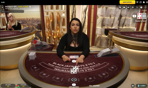 image 3 - blackjack table full