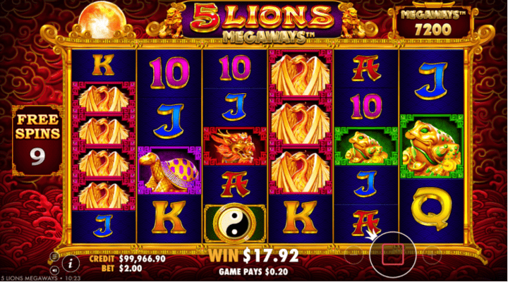 5 Lions Megaways Screenshot 3