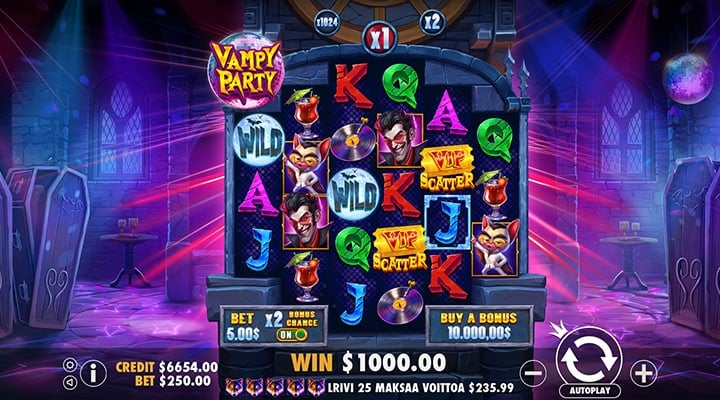 Vampy Party Slot Screenshot 1