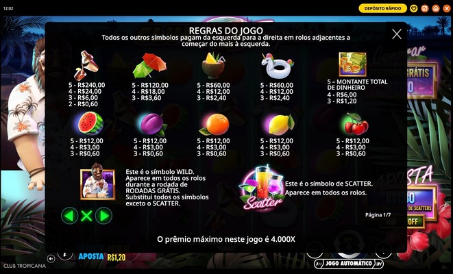 Club Tropica Slot Screenshot 1