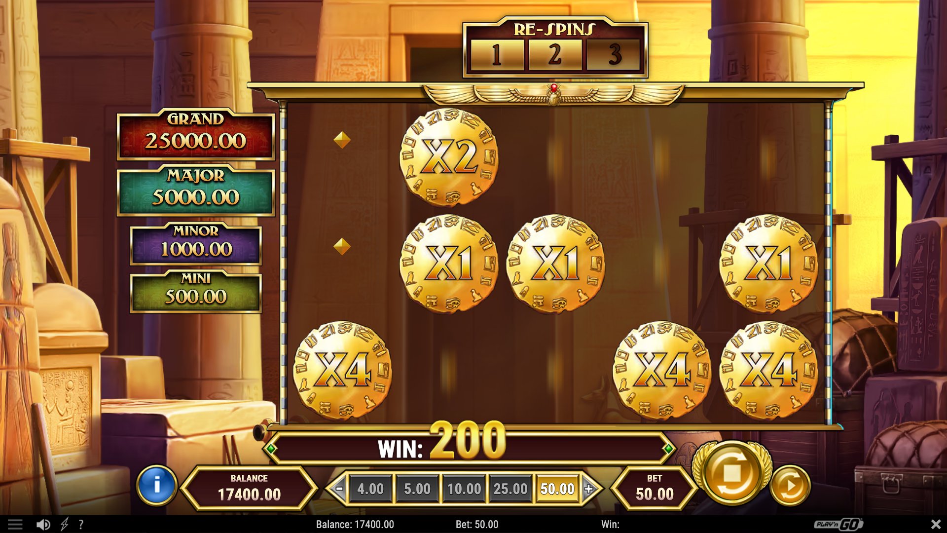 Función Go Collect de la nueva slot Book of Dead Go Collect