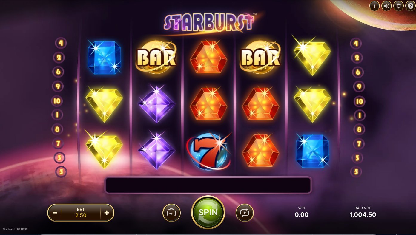 Ejemplo de video slots con líneas de pago