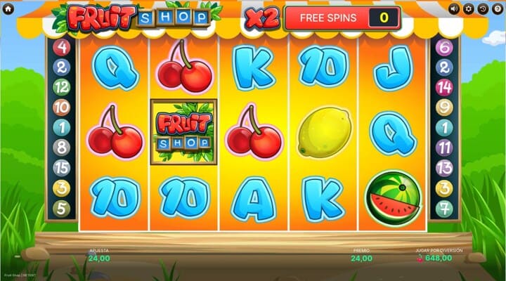 Giros gratis de la slot Fruit Shop
