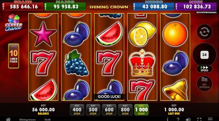 Shining Crown Slot Screenshot 1