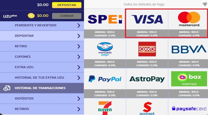 Página de bienvenida de PlayUZU después de iniciar sesión
