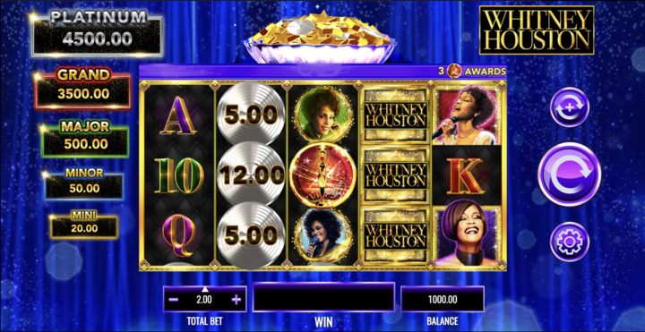 Whitney Houston Slot Screenshot 2