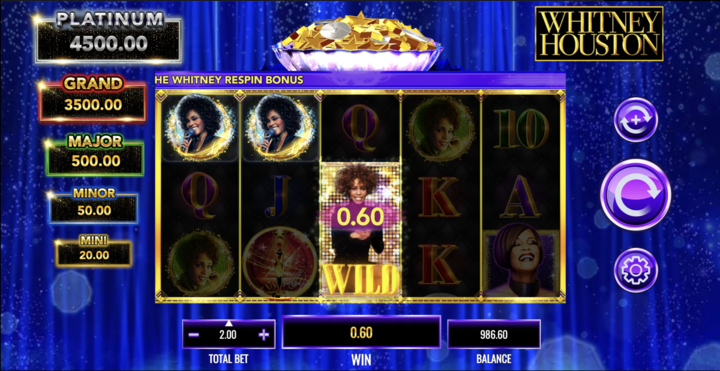 Whitney Houston Slot Screenshot 3