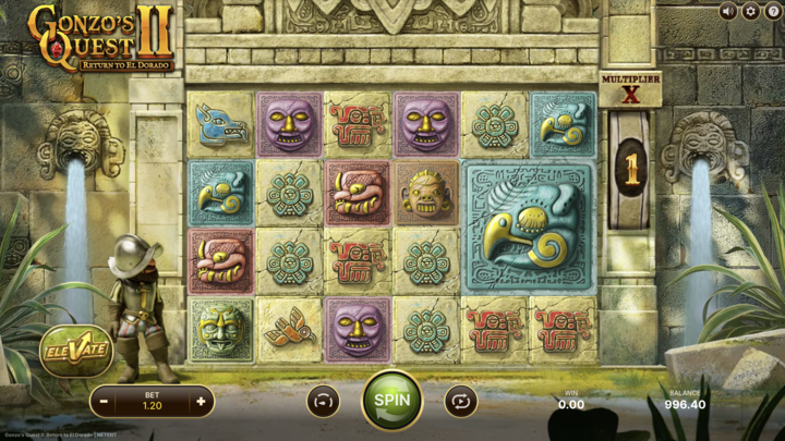 Gonzo's Quest II Return to El Dorado Slot Screenshot 2