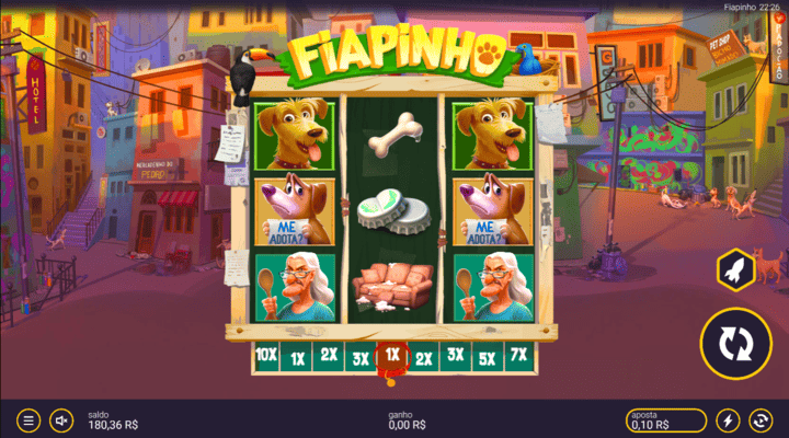 Tela do jogo base de Fiapinho slot 