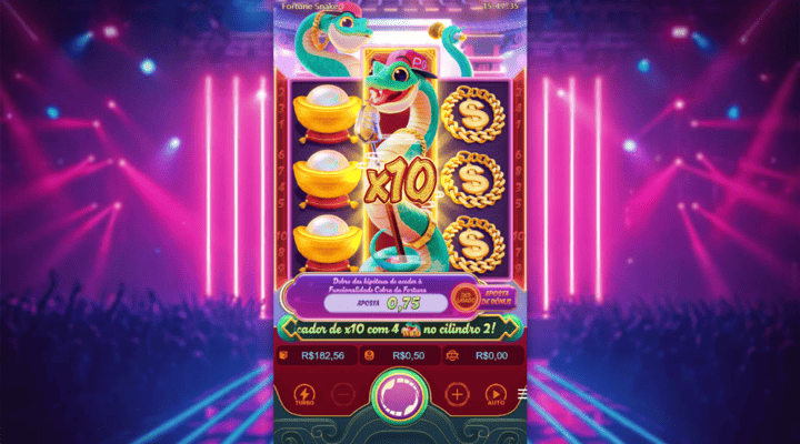 Tela inicial do slot Fortune Snake