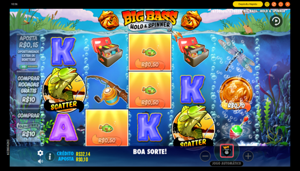 Jogo base do slot Big Bass Hold &amp; Spinner