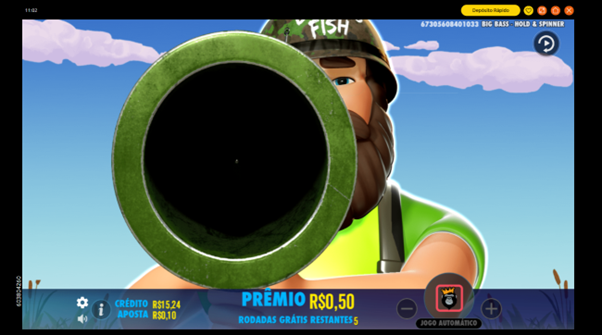 Recurso da bazuca no Big Bass Hold Spinner