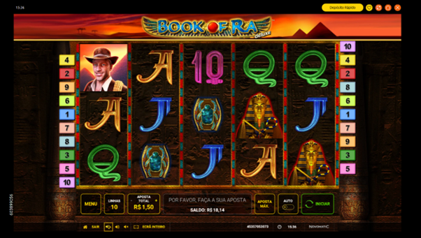 Jogo base de Book of Ra Deluxe