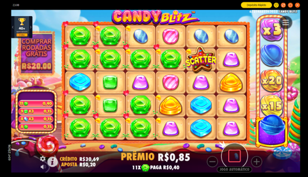 Jogo base do slot Candy Blitz  