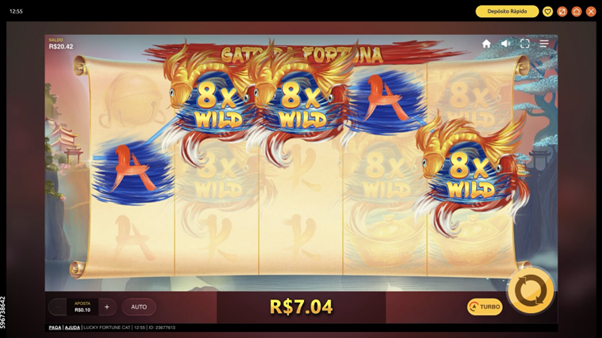Recurso de respins no jogo Lucky Fortune Cat 
