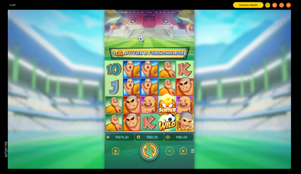 Jogo base de Shaolin Soccer slot. 
