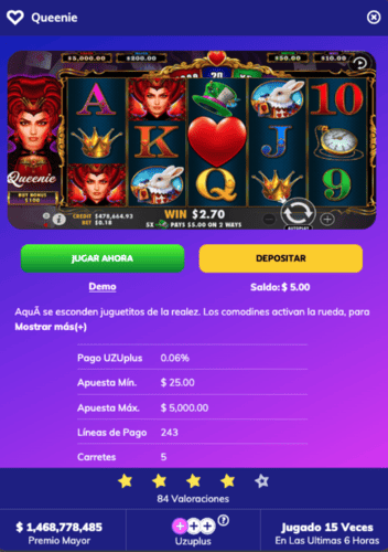 Queenie Slot Screenshot 1