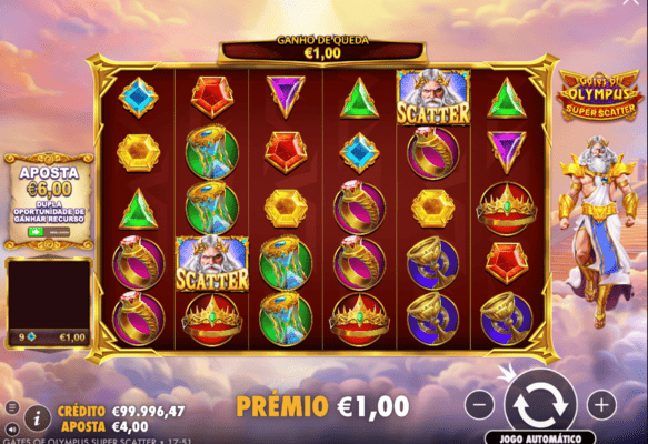 Visão geral da slot Gates of Olympus Super Scatter da Pragmatic Play