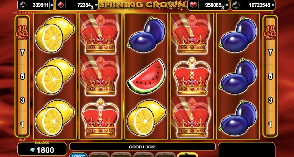 Shining Crown Spielautomat Bonus & Gewinne| DrückGlück