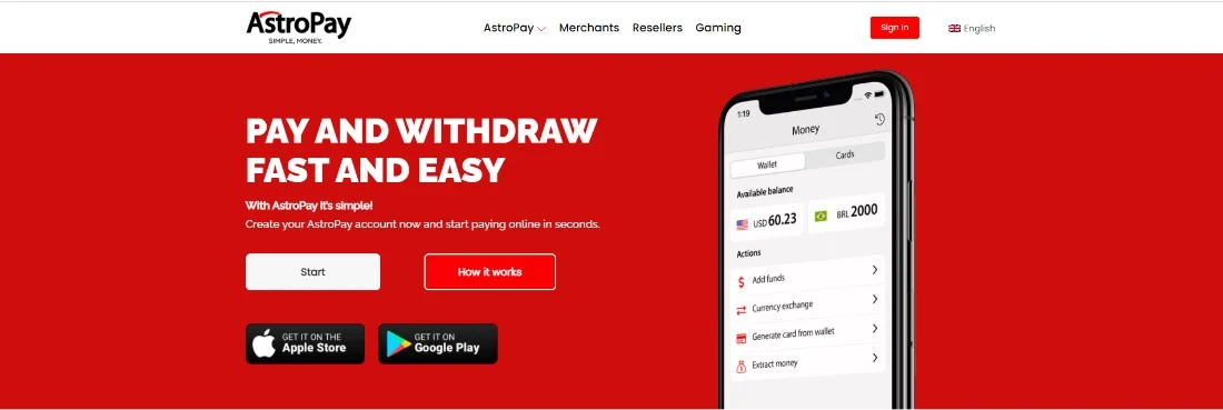 Banking AstroPay - PlayOJO