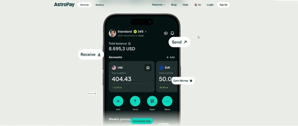 Méthode bancaire AstroPay Card