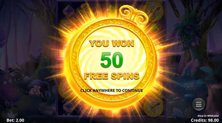 Alice in WildLand Slot Features Screenshot