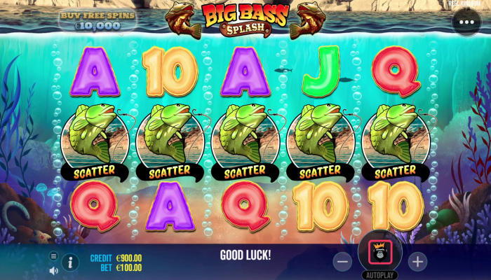 Les symboles à retrouver dans cette machine à sous - A, 10, J, Q & Scatter