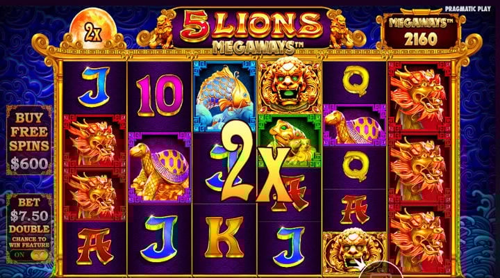 5 Lions Megaways Features Screenshot