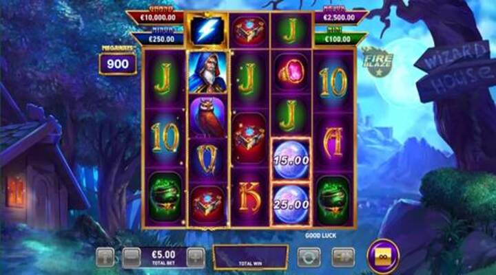 Fire Blaze Blue Wizard Megaways Features Screenshot
