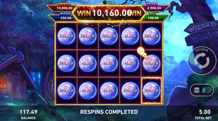 Fire Blaze Blue Wizard Megaways Features Screenshot