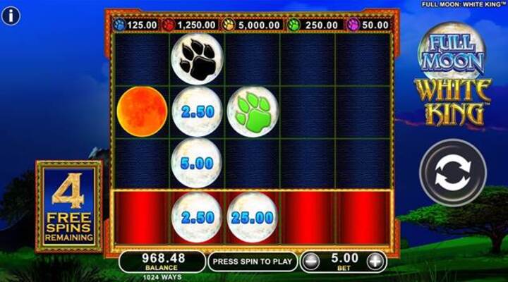 Full Moon White King Features Screenshot