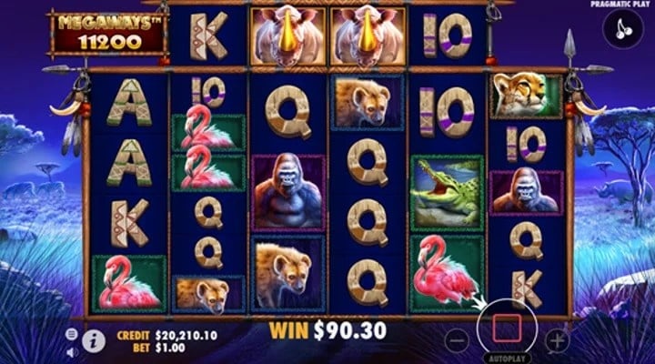 img_slot_review_1 Great Rhino Megaways Screenshot 1