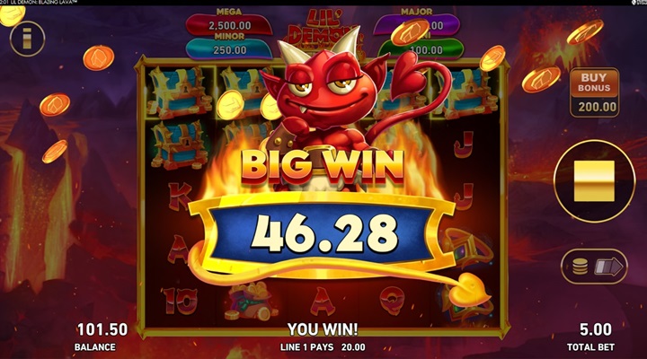 Lil Demon Blazing Lava Features Screenshot