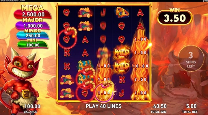 Lil Demon Blazing Lava Features Screenshot