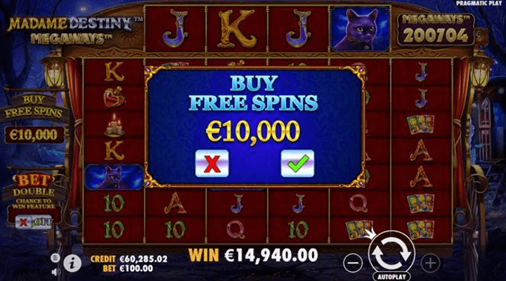 Madame Destiny Megaways Slot Screenshot