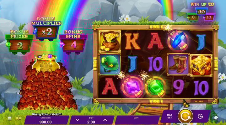 Mining Pots of Gold Slot Screenshot