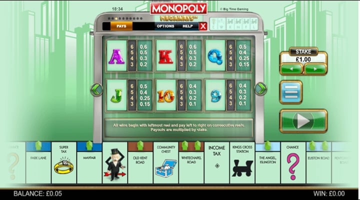 Monopoly Megaways Slot Screenshot
