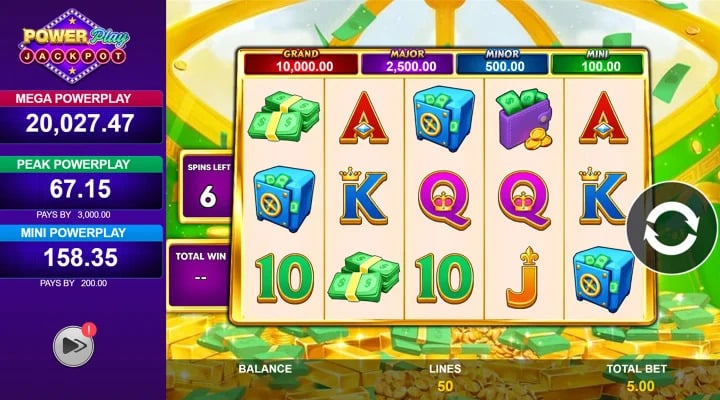 Piggies and the Bank Mega Fire Blaze Power Play Slot Screenshot