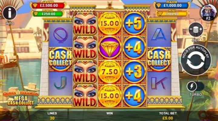 Queen of the Pyramids Mega Cash Collect Slot Screenshot