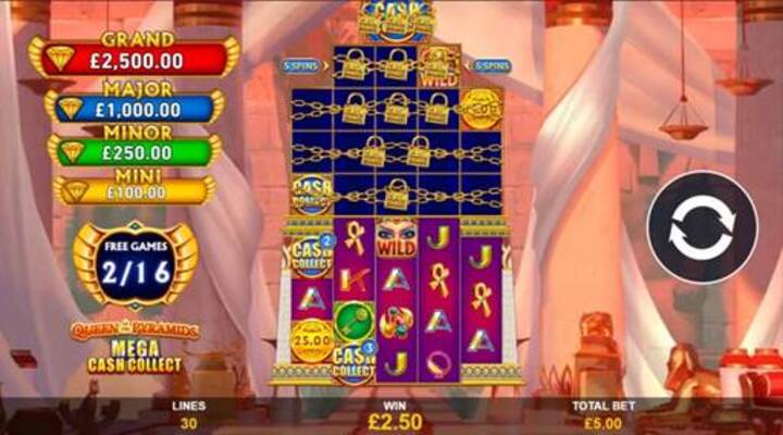Queen of the Pyramids Mega Cash Collect Slot Screenshot