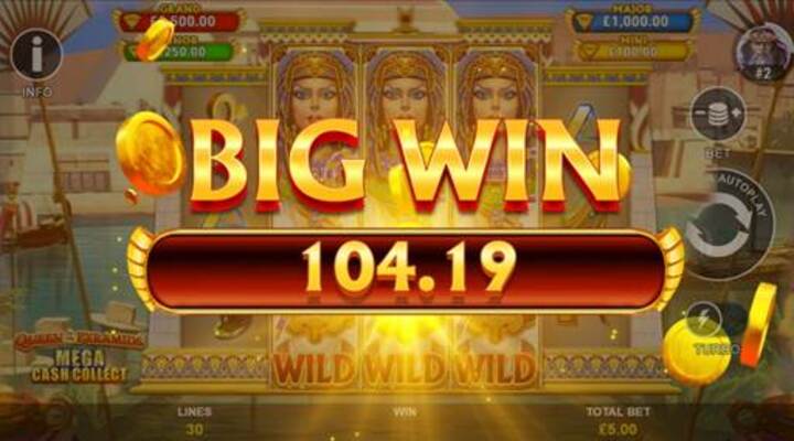 Queen of the Pyramids Mega Cash Collect Slot Screenshot